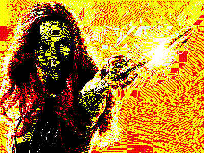 Gamora (Zoe Saldana).
